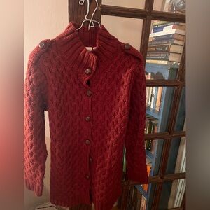 Very Rare PAUL FRANK Burgundy Sweater Size Large